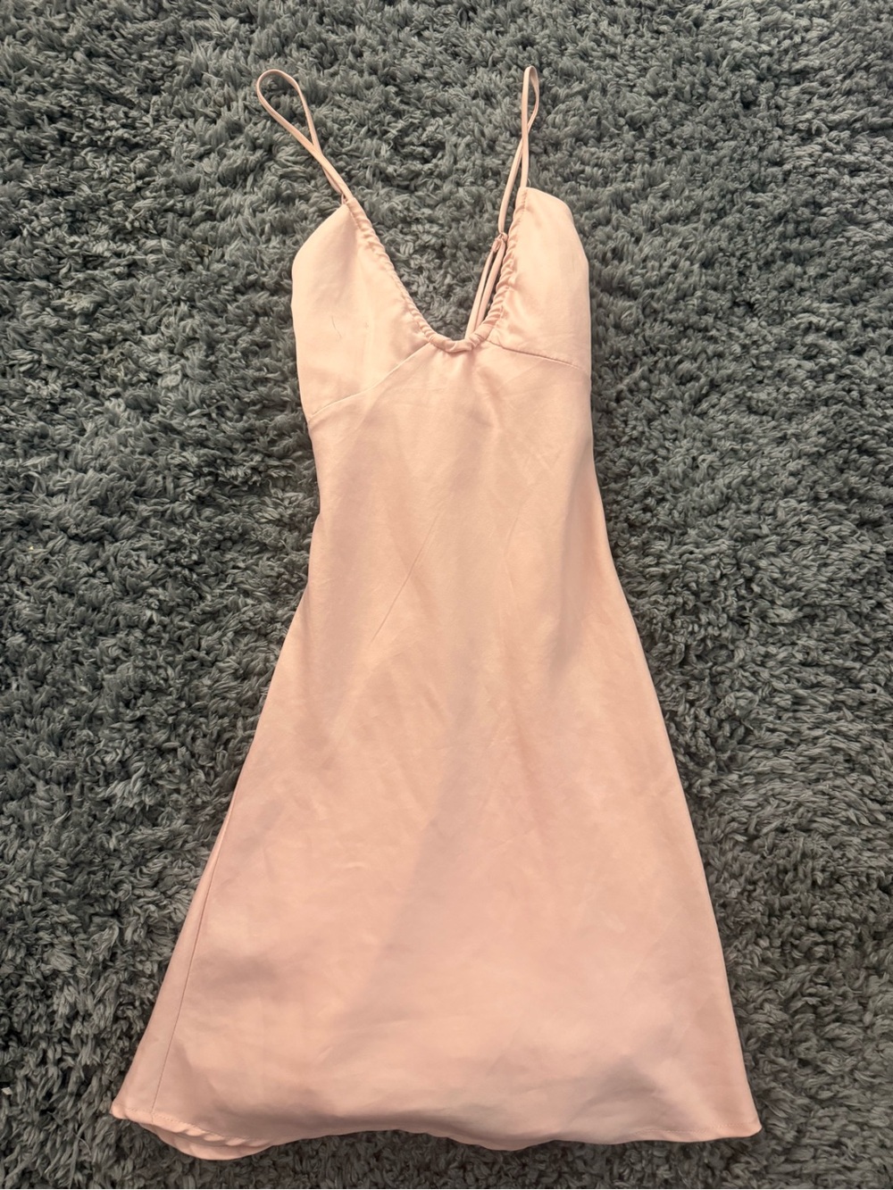 Blush Pink Satin Slip Dress